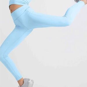 Athleta girl High Rise Stash your Treasures tight leggings in powder blue